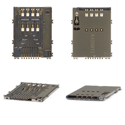 Коннектор SIM карты для Samsung P5100 Galaxy Tab2 , P6800 Galaxy Tab , P7500 Galaxy Tab, P7510 Galaxy Tab;  Samsung S5250, S5750