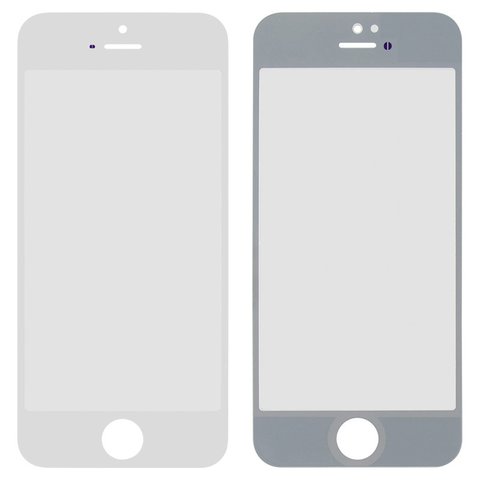 Стекло корпуса для iPhone 5, iPhone 5S, iPhone SE, белое, High Copy