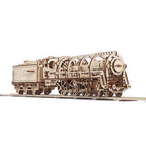 Механический 3D пазл UGEARS Локомотив с тендером