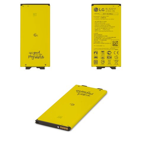 Аккумулятор BL 42D1F для LG G5 H820, Li ion, 3,85 B, 2800 мАч, Original PRC 