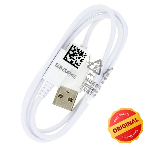 USB кабель Samsung, USB тип A, micro USB тип B, 80 см, білий, Original, #GH39 02004A