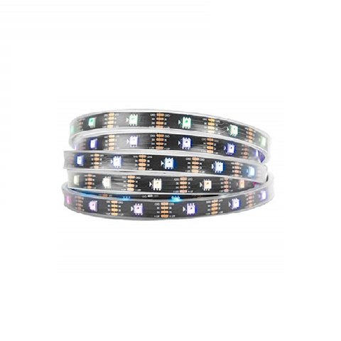 Светодиодная лента RGB SMD5050, WS2815 черная, с управлением, IP67, 12 В, 30 диодов м, 5 м