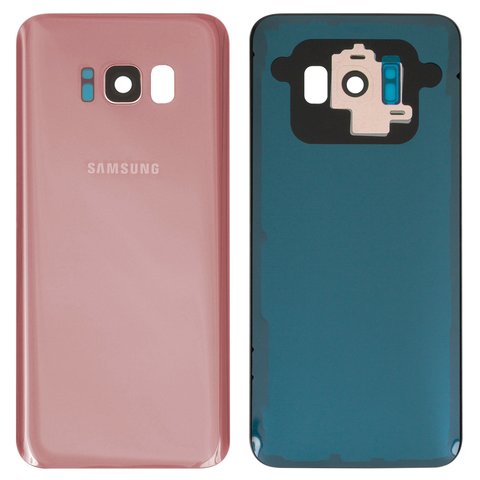 Задняя панель корпуса для Samsung G950F Galaxy S8, G950FD Galaxy S8, розовая, со стеклом камеры, полная, Original PRC , rose pink