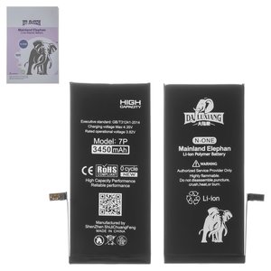 Акумулятор Da Luxiang для Apple iPhone 7 Plus, Li ion, 3,82 B, 3450 мАг, збільшена ємність, original IC