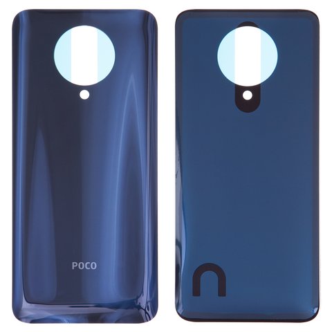 Задняя панель корпуса для Xiaomi Poco F2 Pro, серая, High Copy, Лого Poco, глянцевая, M2004J11G