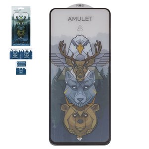 Защитное стекло iNobi Amulet для Motorola Moto G13, Moto G23 XT2333; Oppo A36, A76, Full Glue, Anti Static, черный