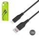 USB кабель SkyDolphin S61L, USB тип-A, Lightning, 100 см, 2,4 А, черный