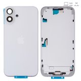 Корпус для iPhone 16 Plus, білий, з тримачем SIM-карти, з боковими кнопками, Original (PRC), EU version