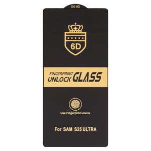 Захисне скло ESD 6D для Samsung S938 Galaxy S25 Ultra, сумісне з чохлом, Full Glue, Anti Static, без упаковки , чорний