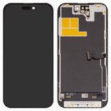 Дисплей для iPhone 14 Pro, чорний, з рамкою, без помилки, (Box), (OLED), GXQC soft, 120Hz