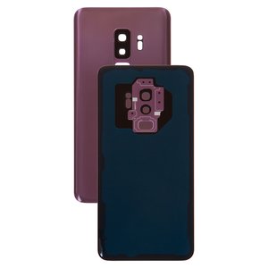 Panel trasero de carcasa puede usarse con Samsung G965F Galaxy S9 Plus, morada, con vidrio de cámara, completo, Original PRC , lilac purple