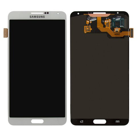 LCD compatible with Samsung N900 Note 3, N9000 Note 3, N9005 Note 3, N9006 Note 3, white, without frame, original change glass 