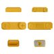 Housing Side Button Plastic compatible with Apple iPhone 5, (full set, golden)