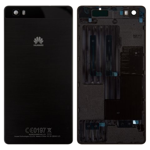 Housing Back Cover compatible with Huawei P8 Lite ALE L21 , black 