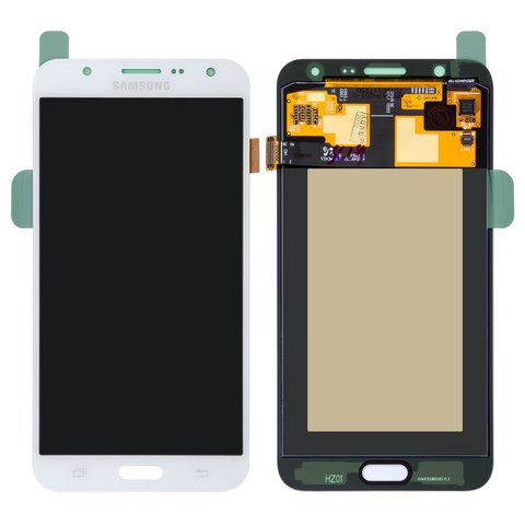 Pantalla LCD puede usarse con Samsung J700 Galaxy J7, blanco, sin marco, Original PRC , original glass