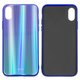 Case Baseus compatible with iPhone X, (green, dark blue, with iridescent color, silicone, glass) #WIAPIPHX-XC36