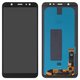 LCD compatible with Samsung A605 Dual Galaxy A6+ (2018), (black, without frame, High Copy, original LCD size, (OLED))