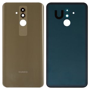 Panel trasero de carcasa puede usarse con Huawei Mate 20 lite, dorada, con vidrio de cámara
