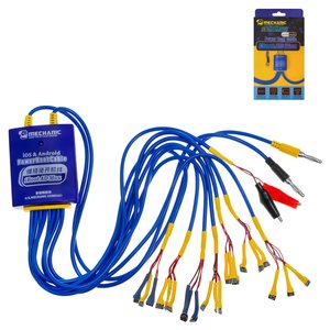 Cable de alimentación de prueba Mechanic iBoot AD Max puede usarse con Apple iPhone 11, iPhone 11 Pro, iPhone 11 Pro Max, iPhone 12, iPhone 12 mini, iPhone 12 Pro, iPhone 12 Pro Max, iPhone 13, iPhone 13 mini, iPhone 13 Pro, iPhone 13 Pro Max, iPhone 6, iPhone 6 Plus, iPhone 6S, iPhone 6S Plus, iPhone 7, iPhone 7 Plus, iPhone 8, iPhone 8 Plus, iPhone X, iPhone XR, iPhone XS, iPhone XS Max, iphone + android