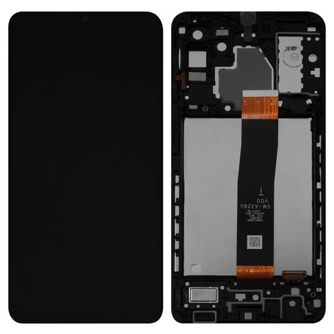 LCD compatible with Samsung A326 Galaxy A32 5G, black, with frame, Original PRC , SM A326U V00 