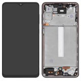 LCD compatible with Samsung A336 Galaxy A33 5G, (black, with frame, High Copy, with wide edge, (OLED))