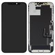 LCD compatible with iPhone 12, iPhone 12 Pro, (black, with frame, HC, with camera and proximity sensor plastics, (OLED), GK OEM hard)