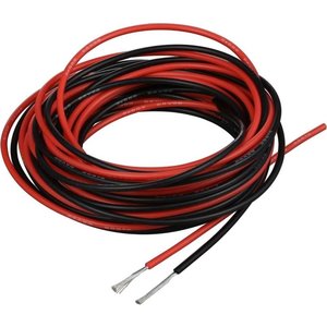 Wire In Silicone Insulation 22AWG, 0,34 мм², 1 m, red, UL3135 