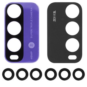Camera Lens compatible with Xiaomi Redmi 9T, dark blue, without frame, set 4 pcs., twilight Blue, J19S, M2010J19SG, M2010J19SY 