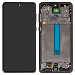 Pantalla LCD puede usarse con Samsung A736 Galaxy A73 5G, negro, con marco, Original PRC 