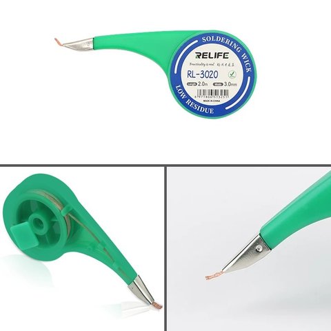 Desoldering Wick RELIFE RL 3020, (W  3.0 mm, L  2 m 