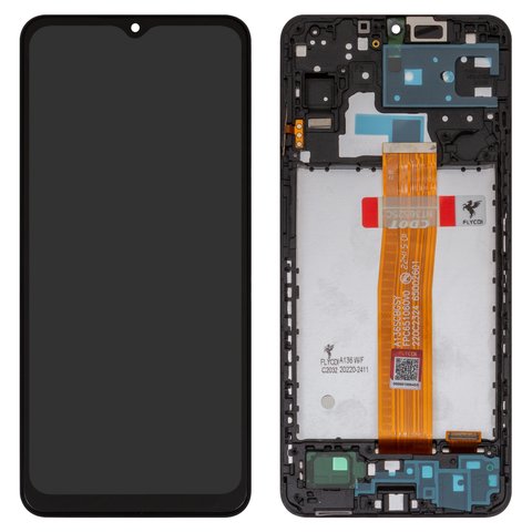 LCD FLYCDI compatible with Samsung A047 Galaxy A04s, A136 Galaxy A13 5G, black, with frame, FPC651060V0 