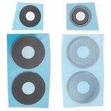 Camera Lens compatible with Xiaomi Poco M6 Pro 5G, Redmi 12, Redmi 12 5G, (black, without frame, set 3 pcs.)