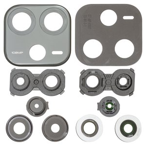 Camera Lens compatible with Xiaomi Redmi Note 14 4G, black, with frames 