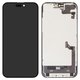 LCD compatible with iPhone 15 Plus, (black, with frame, HC, without error, (OLED), DD-OLED OEM soft, diagnosable)