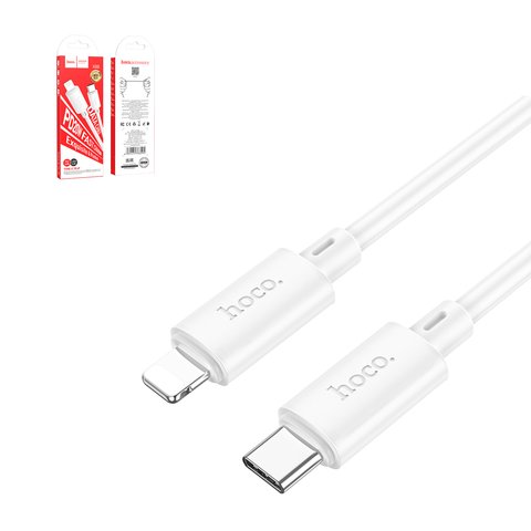 USB кабель Hoco X88, USB тип C, Lightning, 100 см, 20 Вт, білий, #6931474783295