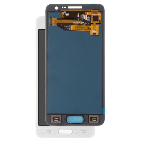 LCD compatible with Samsung A300 Galaxy A3, white, without adjustment of light, without frame, Copy, TFT  
