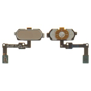 Flat Cable compatible with Samsung G570F DS Galaxy J5 Prime, menu button, golden, with plastic 