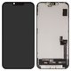LCD compatible with iPhone 14 Plus, (black, with frame, HC, (OLED), OEM hard)