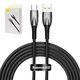 USB кабель Baseus Glimmer, USB тип-C, USB тип-A, 100 см, 100 Вт, черный, #CADH000401