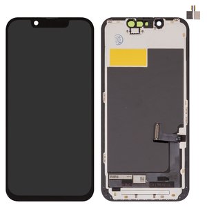 LCD compatible with iPhone 13 mini, black, without IC, with frame, AAA, TFT , ZY, LTPS FHD 