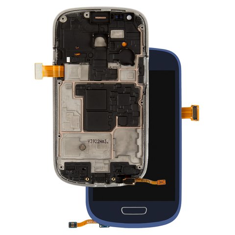 Pantalla LCD puede usarse con Samsung I8190 Galaxy S3 mini, azul, con marco, original vidrio reemplazado