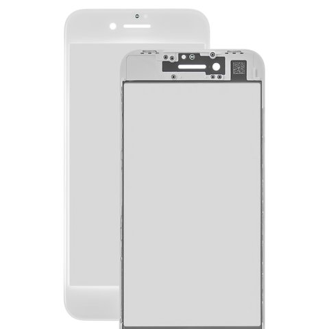 Vidrio de carcasa puede usarse con Apple iPhone 8, con marcos, blanco