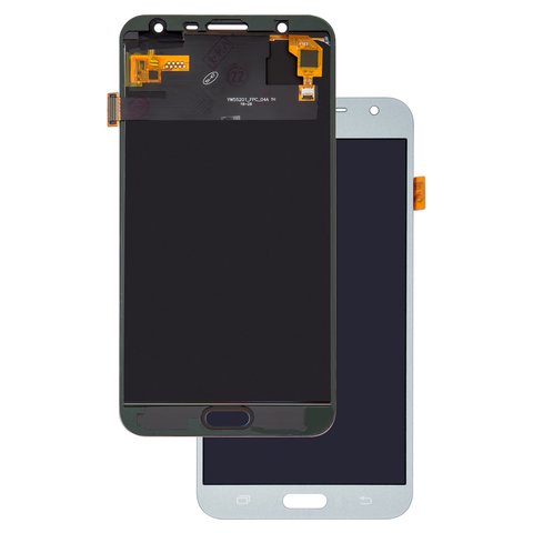 Pantalla LCD puede usarse con Samsung J701 Galaxy J7 Neo, plateado, con ajuste de brillo, Best copy, sin marco, Copy, TFT 