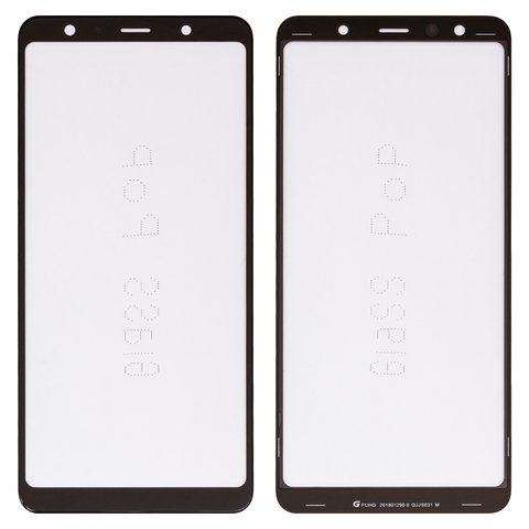 Vidrio de carcasa G+OCA PRO puede usarse con Samsung A750F Galaxy A7 2018 , con película OCA, negro