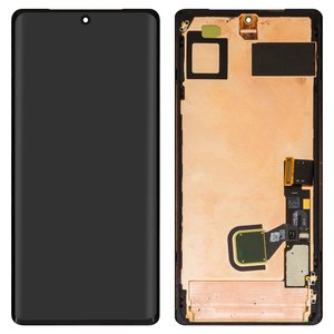 Pantalla LCD puede usarse con Google Pixel 7 Pro, negro, con marco, original vidrio reemplazado 