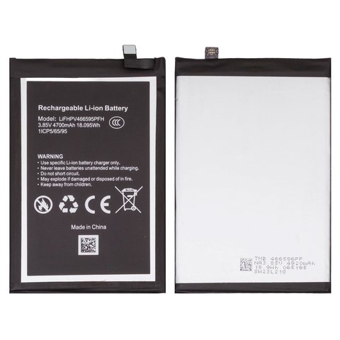 Batería LiFHPV466595PFH puede usarse con Blackview A52, A52 Pro, Li ion, 3.85 V, 4700 mAh, Original PRC 
