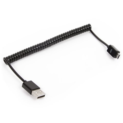 USB кабель, USB тип A, micro USB тип B, черный