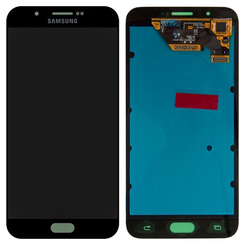 Дисплей для Samsung A800 Dual Galaxy A8, чорний, без рамки, Оригінал переклеєне скло 
