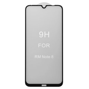 Захисне скло All Spares для Xiaomi Redmi Note 8, 5D Full Glue, чорний, M1908C3JH, M1908C3JG, M1908C3JI