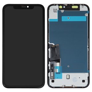 Дисплей для iPhone 11, чорний, з рамкою, Copy, TFT , imisu